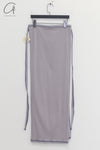BASERANGE Cotton and Linen Ribbed Wrap Skirt Portugal BAS-SKGW-CH-WI24-HL Gray Blue